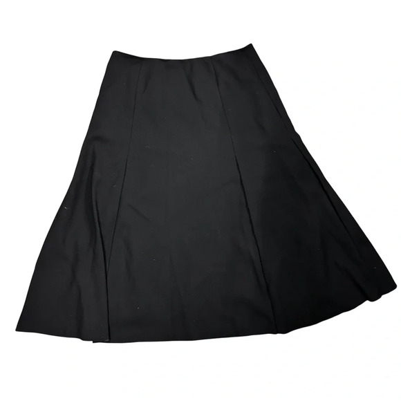 Talbots Womens‎ 14 Wool 100% Black Skirt Made of Italian Fabric Lined - Picture 2 of 5